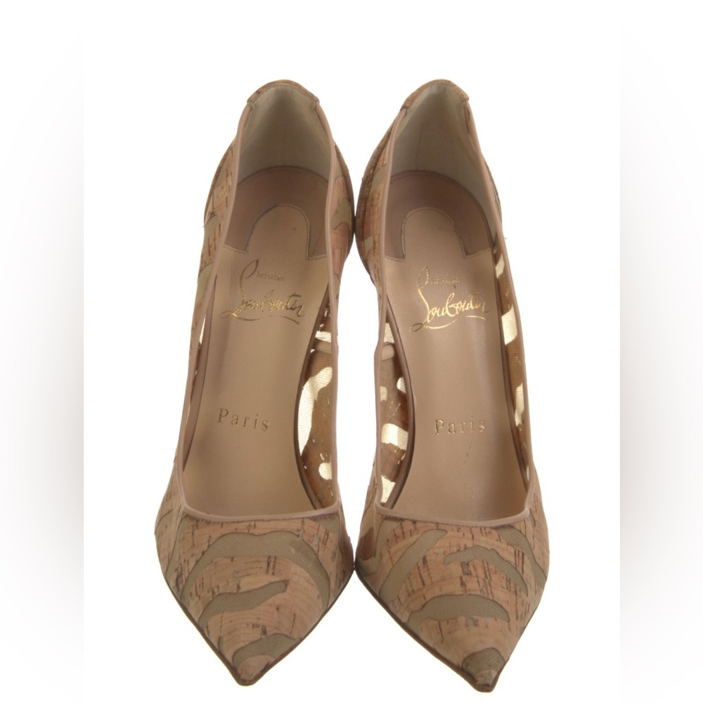 Christian Louboutin So Kate cork pumps